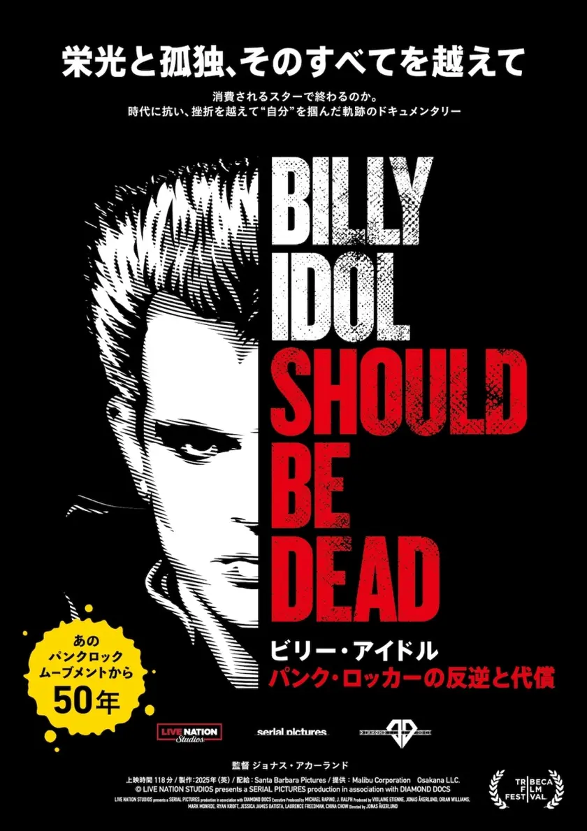 ビリー・アイドル パンク・ロッカーの反逆と代償 ポスター